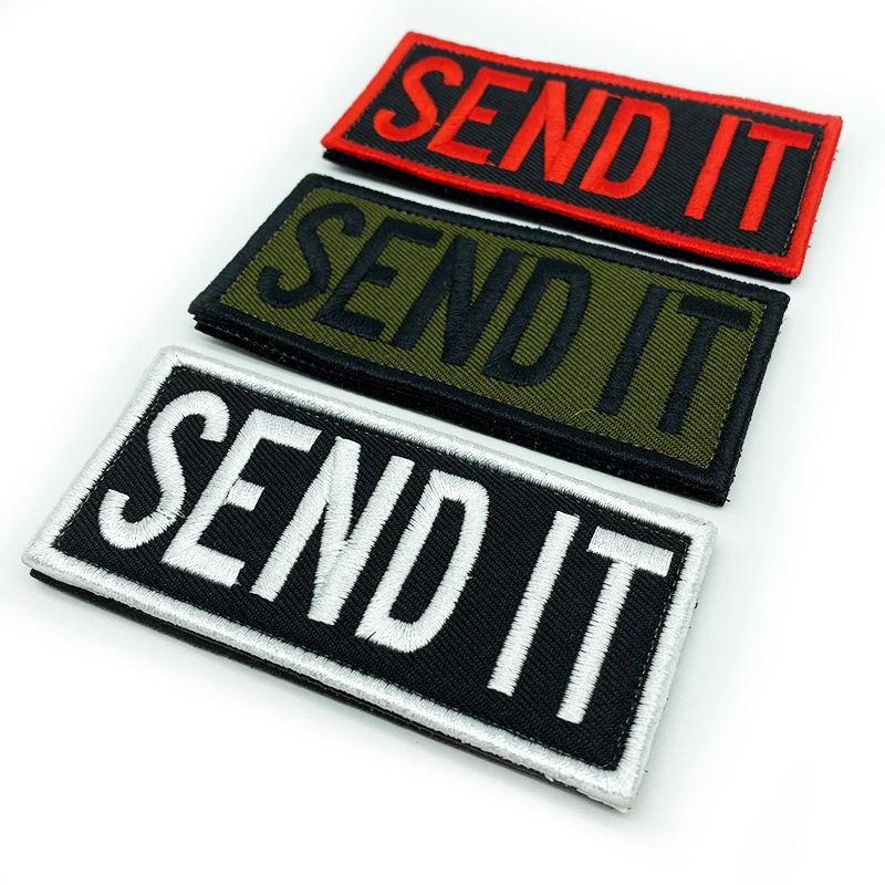 Enviar parches de alta calidad bordado creatividad insignia gancho y lazo brazalete 3D pegar en chaqueta mochila pegatinas - imagen 3