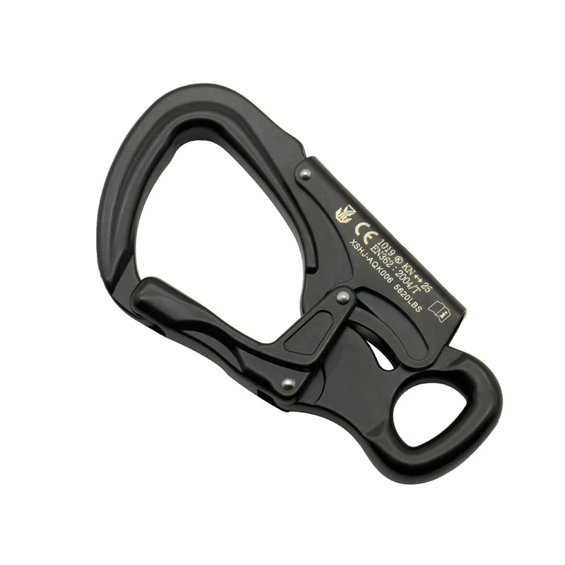 Cordón táctico de retención Personal, hebilla d, liberación rápida, certificación CE, cuerda de seguridad elástica, hebilla colgante de doble cabeza - imagen 3