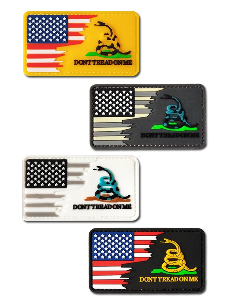 Insignia PVC Serpiente Dont Tread On Me - Aplicación en uniforme táctico