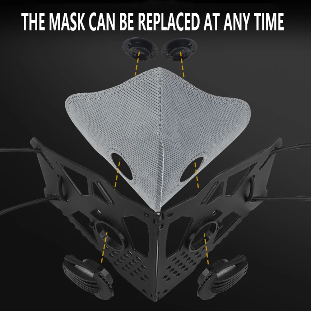 Mascarilla KN90 anti-gérmenes y anti-gotas para hombre y mujer, máscara facial de 6 capas de filtración con válvula de respiración, máscara táctica de Paintball Gaz - imagen 3