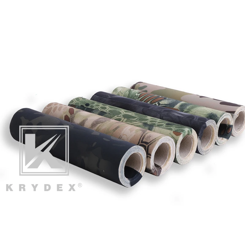 KRYDEX pegatinas elásticas de camuflaje MCBK, calcomanía adhesiva de envoltura de camuflaje táctico, rollo de bricolaje, pegatinas de ajuste de caza de tiro - imagen 4