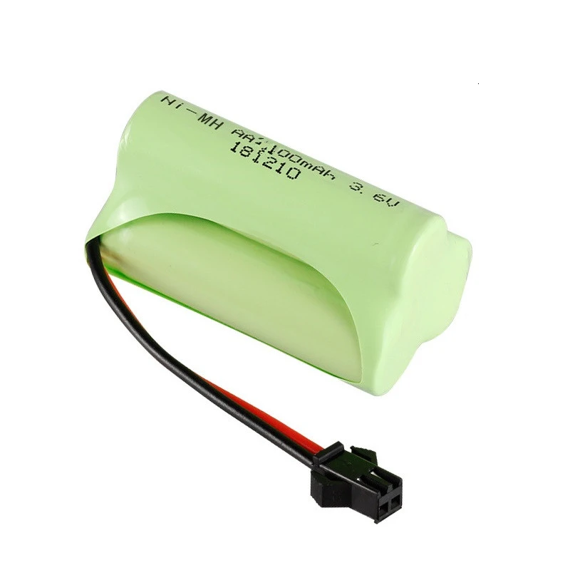 Batería recargable NiMH de 3,6 v y 3000mah para juguetes a control remoto, para tanques de coches, trenes, robots, barcos, pistolas a control remoto, Ni-MH, AA, 2400mah, 3,6 v - imagen 2