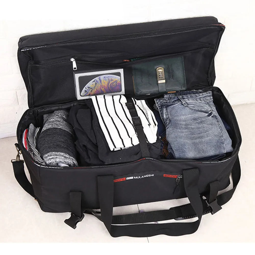 Bolsa de viaje para acampar al aire libre para hombre y mujer, mochila grande de nailon impermeable para senderismo, bolso de viaje, bolsa de almacenamiento X5A - imagen 5