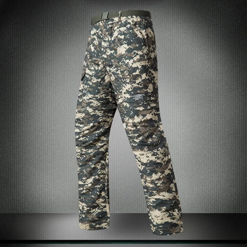 Pantalones finos desmontables de camuflaje para hombre, pantalón táctico militar de secado rápido, transpirable, de dos partes, para exteriores - imagen 4