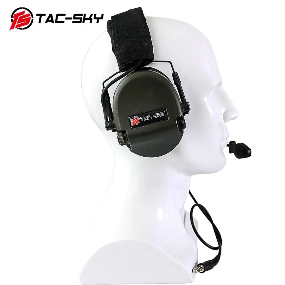 TAC-SKY TEA Hi-Threat Tier 1 orejeras de silicona edición deportes al aire libre reducción de ruido pastilla auriculares tácticos militares - imagen 5