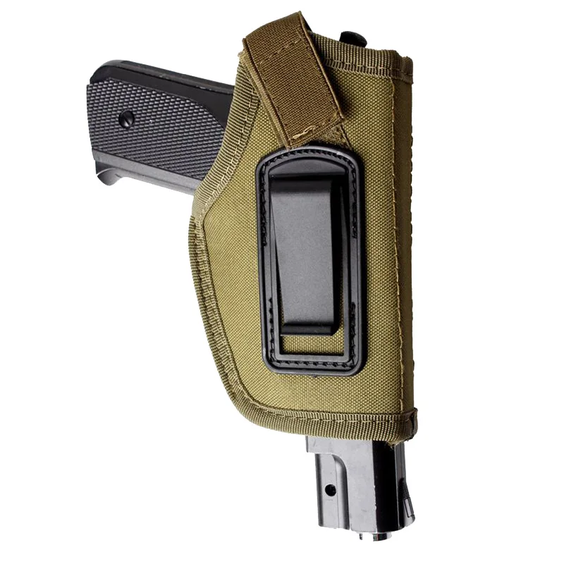 Funda táctica de nailon para Glock 17 19 Sig Sauer P226 Beretta 92 Colt 1911, funda de transporte oculta, Clip de cinturón, funda de pistola Airsoft