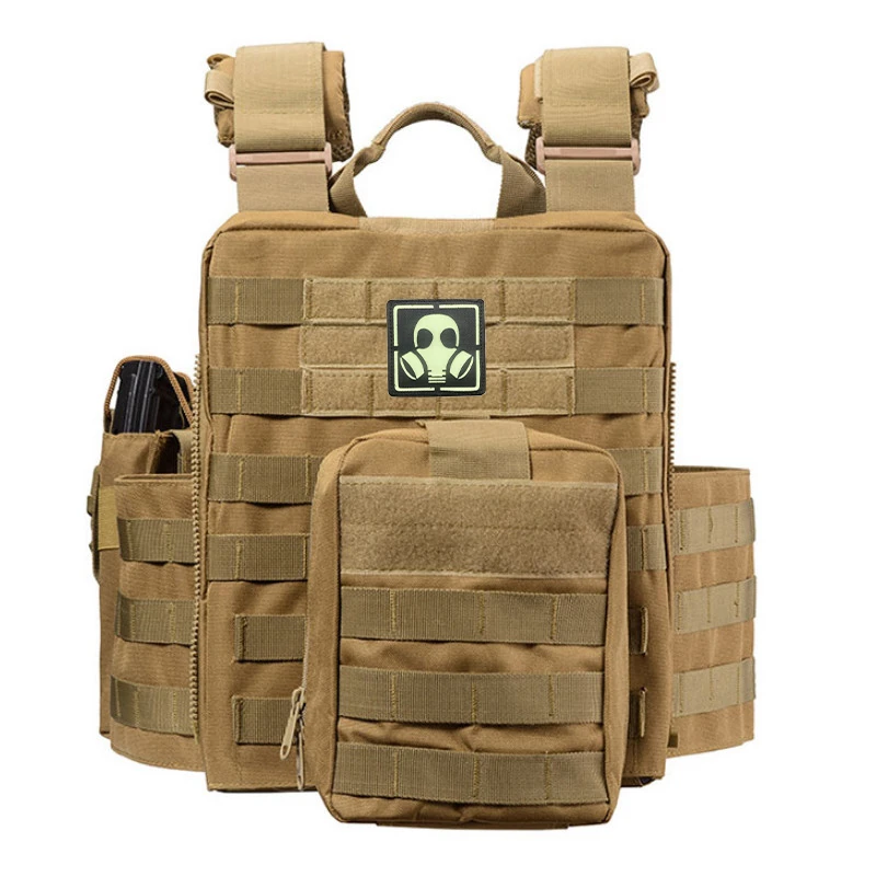 Parche de nailon luminoso para máscara bioquímica, insignia táctica, reflectante, Antigas, a prueba de polvo, para mochila de casco - imagen 5