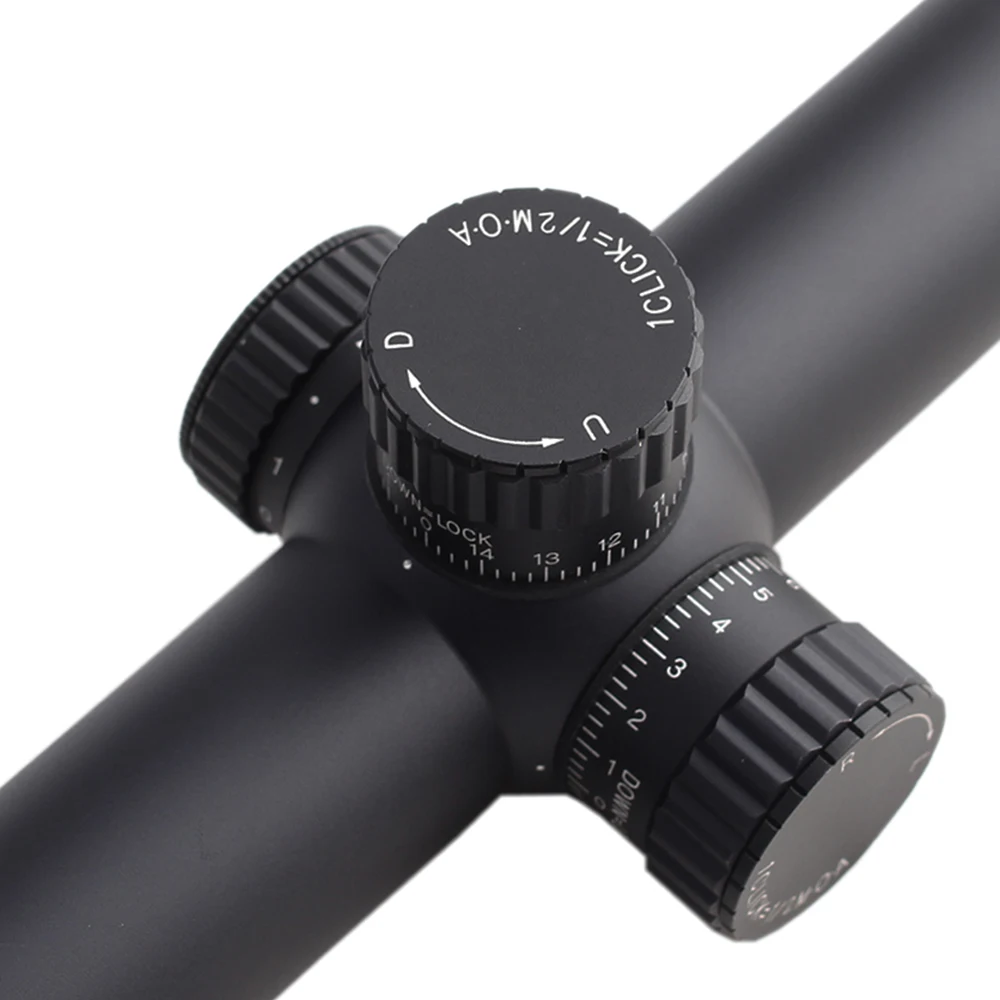 SPINA Optics-mira telescópica para rifle de caza, retícula compacta de Mil puntos para iluminar torretas, reinicio de bloqueo táctico, BM 1-6X24 - imagen 4