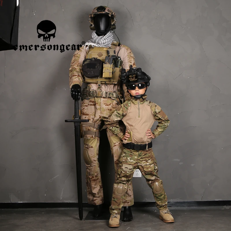 EMERSONGEAR-funda táctica para casco para niño, equipo protector para la cabeza, gorros para niño, Airsoft, caza, ciclismo al aire libre, deportes extremos ABS - imagen 4