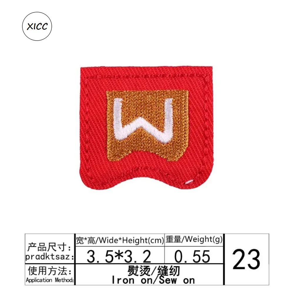 XICC-Conjunto de parches de letras en inglés, Set de 26 parches para coser hierro en camisetas, pegatinas para ropa, tela Diy, letras geométricas cuadradas rectangulares DIY - imagen 5