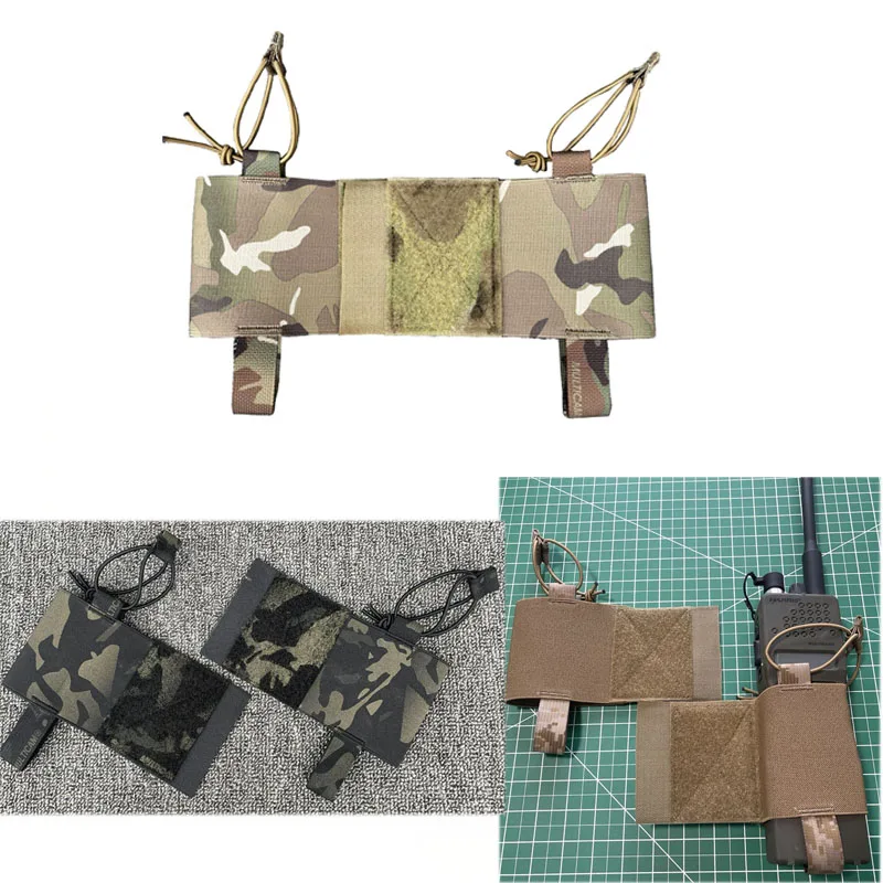 Nuevo 1 par de bolsa de Radio de chaleco táctico para exteriores, bolsa de estación de Radio de chaleco FCPC 6209, bolsa de accesorios interior