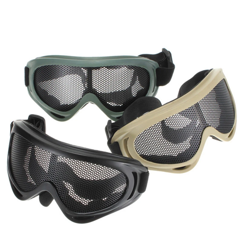 SINAIRSOFT, protección ocular táctica para exteriores, gafas de malla metálica para acampar, cazar, tiro Airsoft, gafas de seguridad - imagen 3
