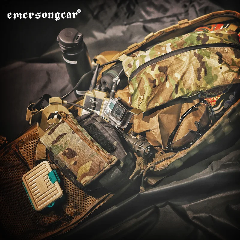 Emersongear-bolsas de almacenamiento EDC tácticas, bolsa con cremallera para herramientas, Airsoft DWR, caza al aire libre, senderismo, soporte portador - imagen 5