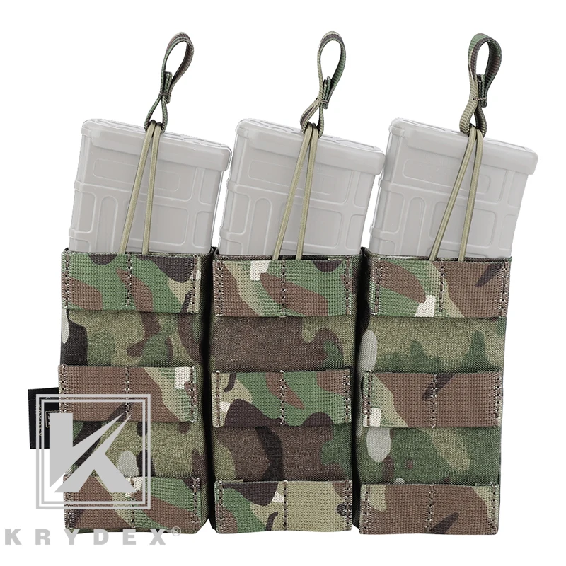 KRYDEX-bolsa Modular Triple para revistas, para Rifle, caza, tiro, MOLLE, parte superior abierta táctica, 5,56.223 - imagen 3