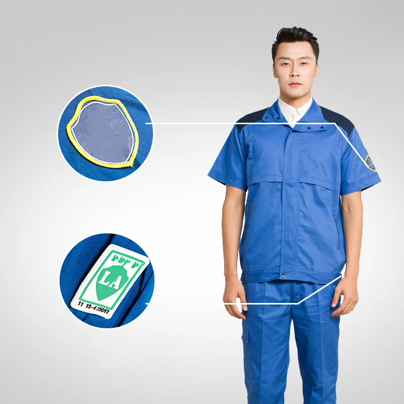 Ropa de trabajo de soldadura de verano, servicio antiestático transpirable, uniformes de taller mecánico de reparación de automóviles, monos de limpieza duraderos - imagen 5