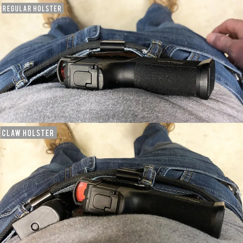 Pinza de ala de solapa con Clip de Metal para IWB Glock Beretta Taurus CZ Punisher Kydex, funda de fibra de carbono, cinturones de pistola de 1,5 ", transporte oculto - imagen 4