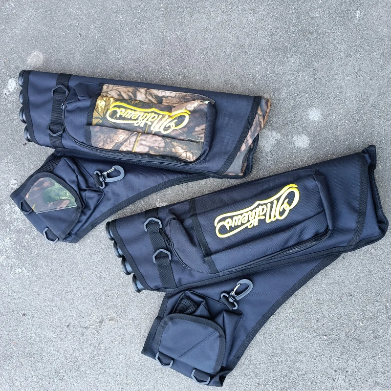Tiro con arco 4 tubos flechas aljaba llevar bolsa de tiro con arco soporte de flechas con cinturón ajustable para caza arco compuesto arco recurvo - imagen 4