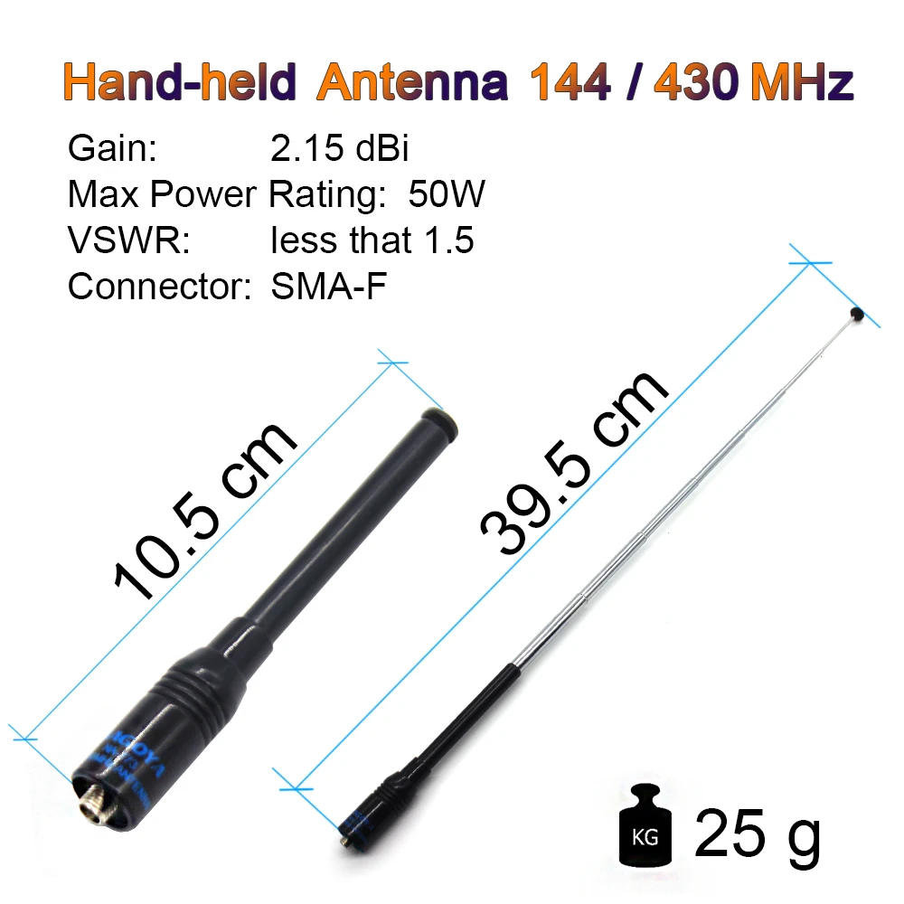 2 uds NAGOYA NA-773 SMA hembra SMA-F antena Flexible de doble banda ancha VHF/UHF 144/430MHz Radio bidireccional BAOFENG UV-5R BF-888S UV-82 - imagen 4