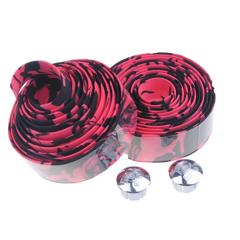 Cinta de corcho para manillar de bicicleta de carretera, cinta envolvente con tapones para barra, novedad - imagen 4