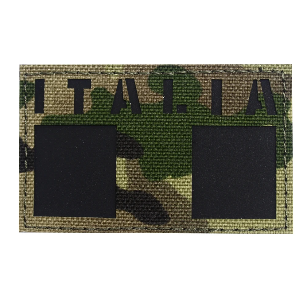 Parche bordado de la bandera de Italia, emblema táctico, apliques, insignias bordadas de goma de PVC italiano de Italia - imagen 2