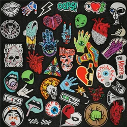 Parche bordado Rock N Roll para ropa - para coser o planchar