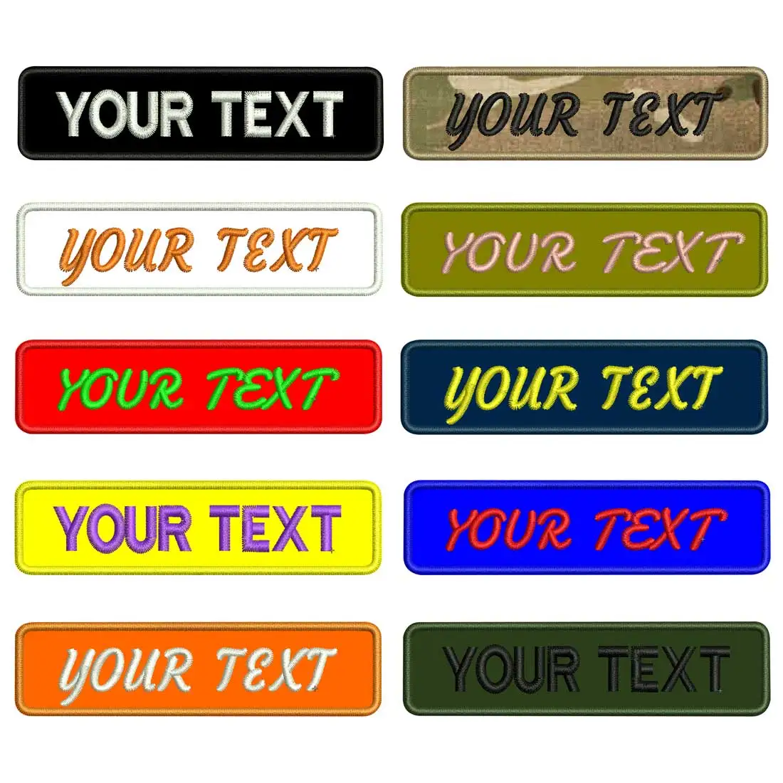 Etiquetas de nombres personalizadas, insignia de identificación de número de sangre del ejército, parche Punk Rock bordado, respaldo de gancho para planchar