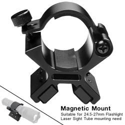 Soporte magnético dual linterna táctica – Montaje rail 24-27mm