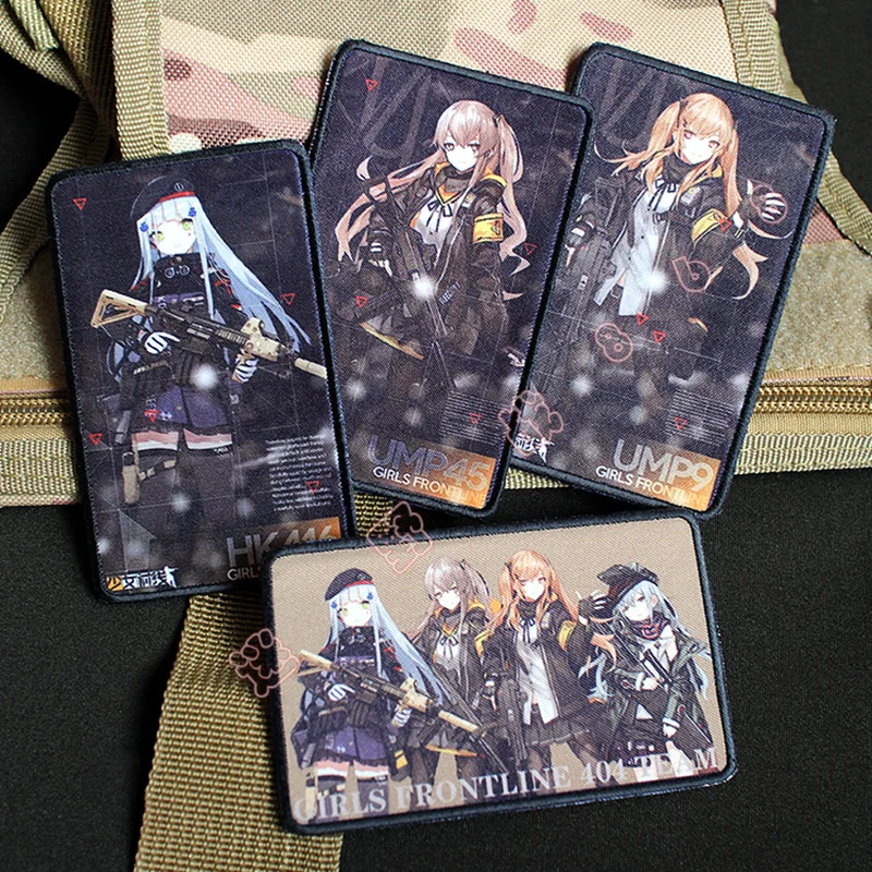 Parche táctico para niña con pistola bidimensional de primera línea, insignias para brazalete con estampado exquisito para decoración de ropa y mochila - imagen 3