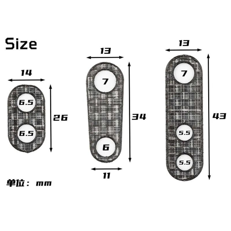 Accesorios para casco táctico, placa compuesta de fibra de carbono, visión nocturna, bolsa de estabilidad, hebilla de anillo de tracción, 2 uds. - imagen 3