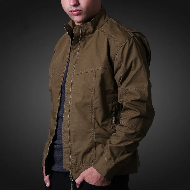 Chaqueta táctica para fanáticos del ejército para hombre, abrigo de carga de camuflaje a prueba de viento para deportes de senderismo, ropa militar de entrenamiento al aire libre, primavera y otoño - imagen 3