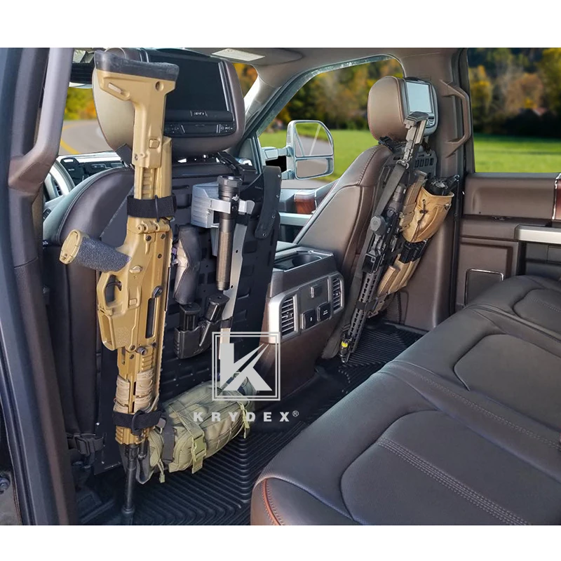 Krydex-estante táctico para Rifle de vehículo, herramienta para asiento trasero, organizador de Panel MOLLE PALS, almacenamiento duro para asientos de vehículos universales - imagen 5