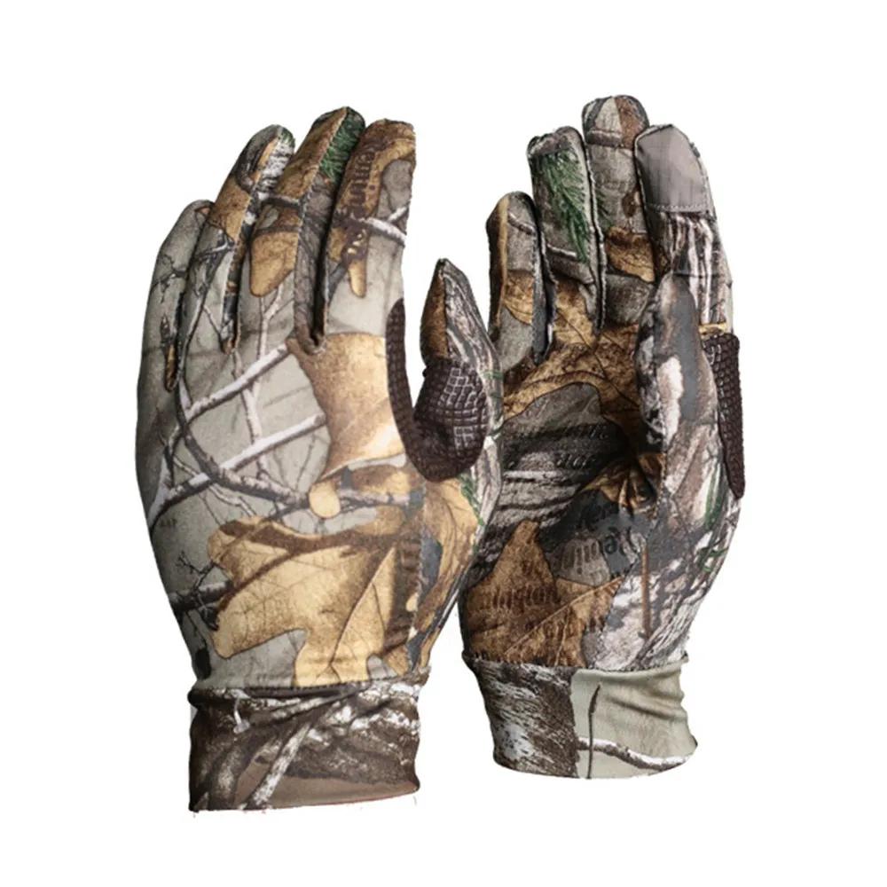 Guantes de camuflaje biónico de secado rápido, elásticos, para caza, pantalla táctil, transpirables, protección solar de dedo completo, para ciclismo de tiro - imagen 3