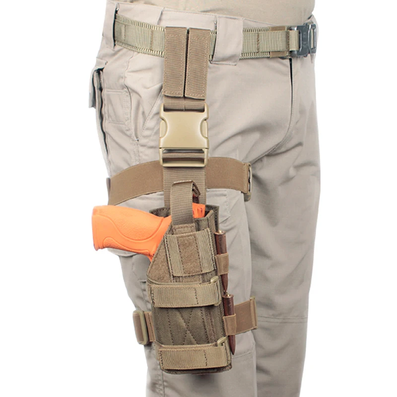 Panel táctico Molle de pierna caída con funda de pistola colgante, traje de mano derecha, fundas de pistola - imagen 5