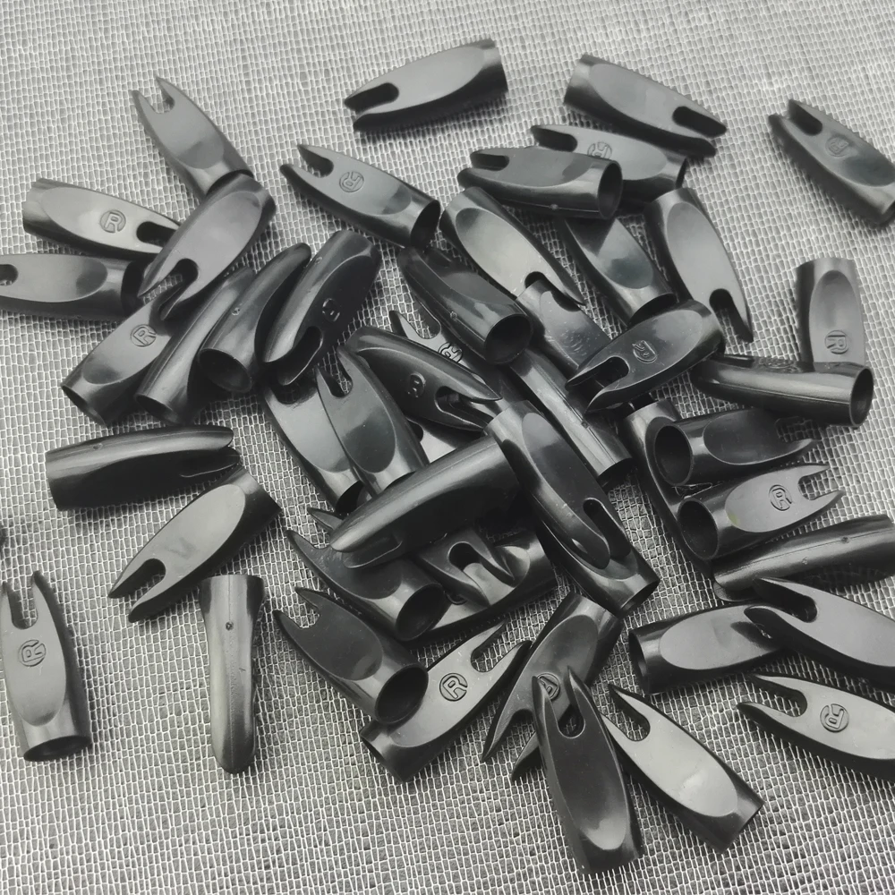 Flecha de tiro con arco de 7,2mm de diámetro exterior, fibra de vidrio cónica, madera de bambú, eje de flecha importado, plástico de alta presión, 50 Uds. - imagen 3