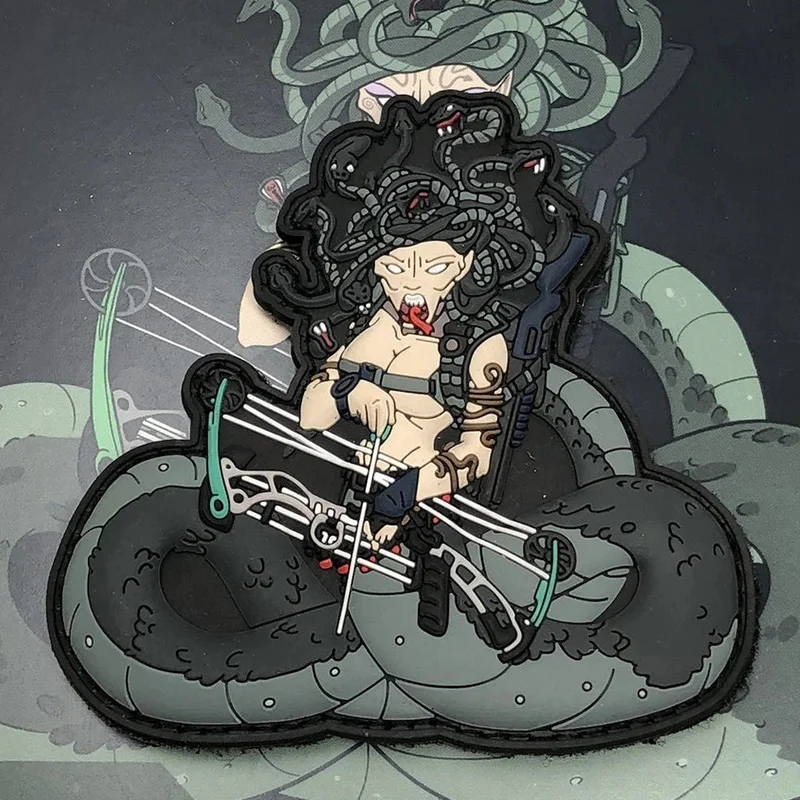 Epaulettes de abanico militar para exteriores, brazaletes decorativos coloridos de moda, sellos de silicona tridimensionales mágicos tácticos - imagen 3