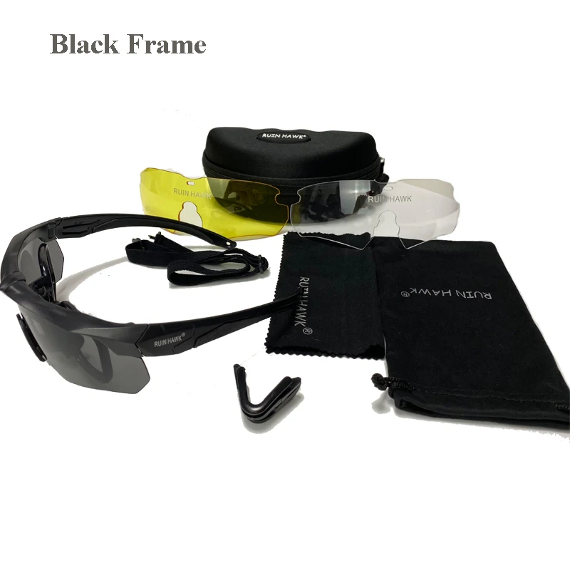 Gafas de sol protectoras para exteriores, lentes de trabajo para bicicleta de montaña, para deportes al aire libre, de combate militar - imagen 4