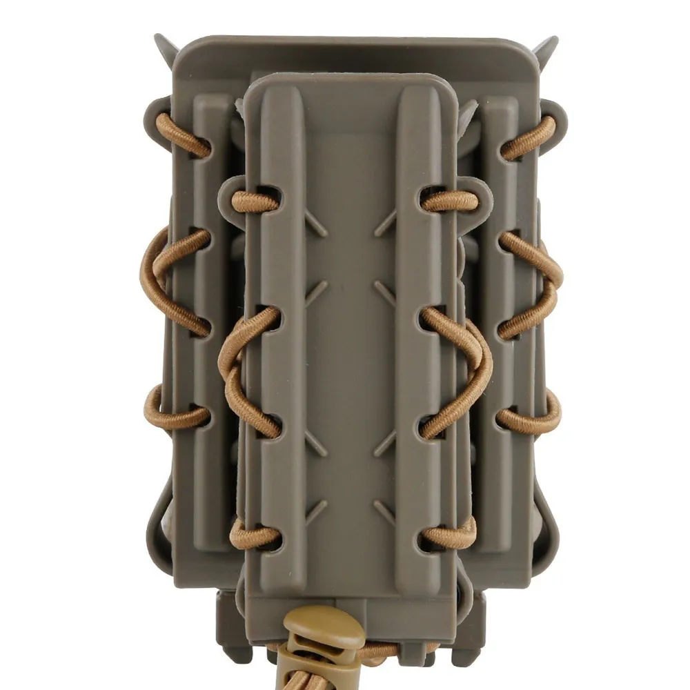 Cuerda elástica táctica MOLLE 5,56 7,62, bolsa para revistas, peso ligero, accesorios de tiro de caza, bloqueo Pop, parte superior acampanada de nailon - imagen 3