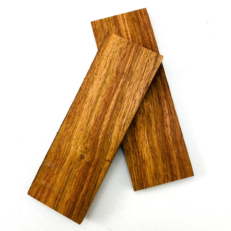 Madera de pera amarilla africana para DIY Material de fabricación de mango de cuchillo/Material de parche de mango de cuchillo 120x40X8mm - imagen 2