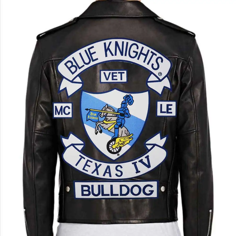 Blue Knights Bulldog MC – Parche bordado adhesivo para chaleco o bolsa - imagen 5
