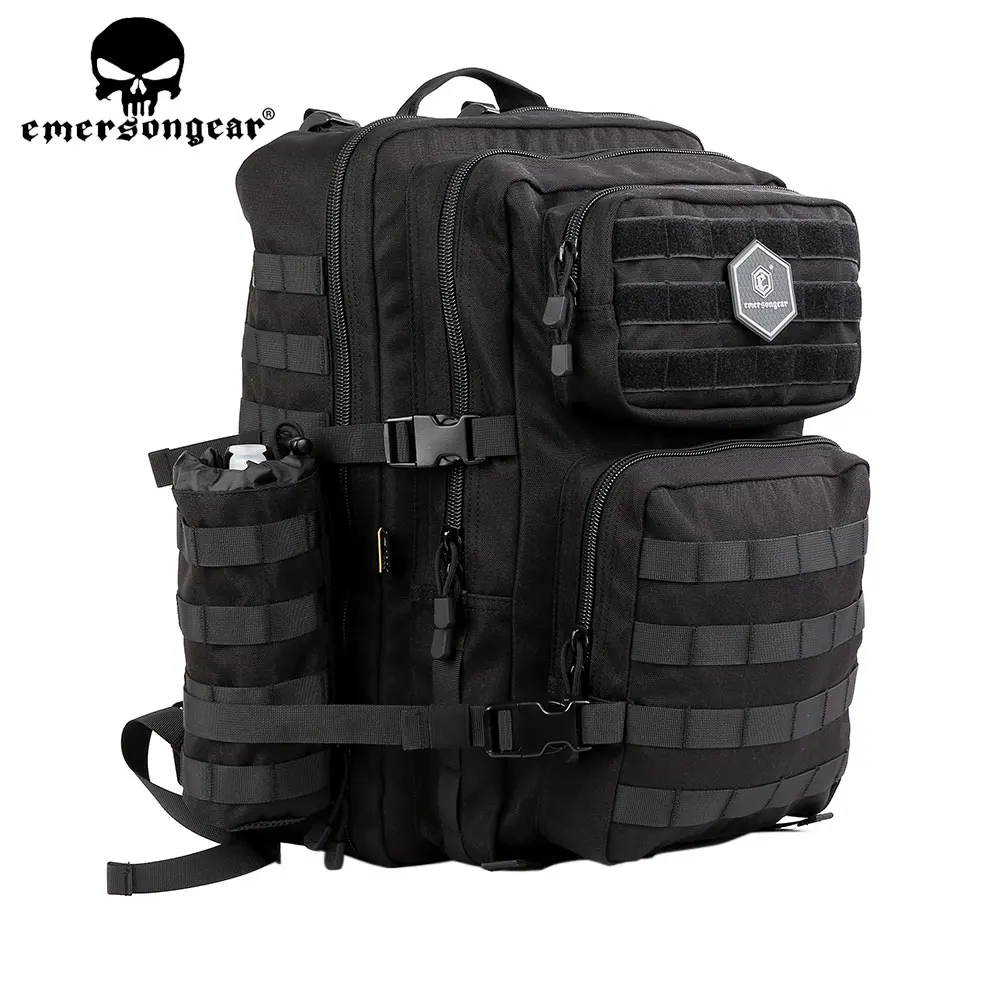 Emersongear 45L mochila táctica grande de 7 días multiusos MOLLE senderismo Camping caza mochila cubierta impermeable y bolsa de hidratación