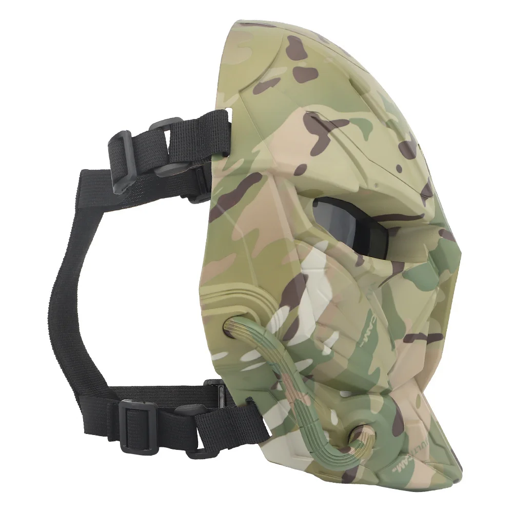 Máscara táctica de Airsoft para Rifle de caza, accesorios de pistola de aire para tiro, campo de Paintball, protección militar, máscara transpirable de cara completa - imagen 3