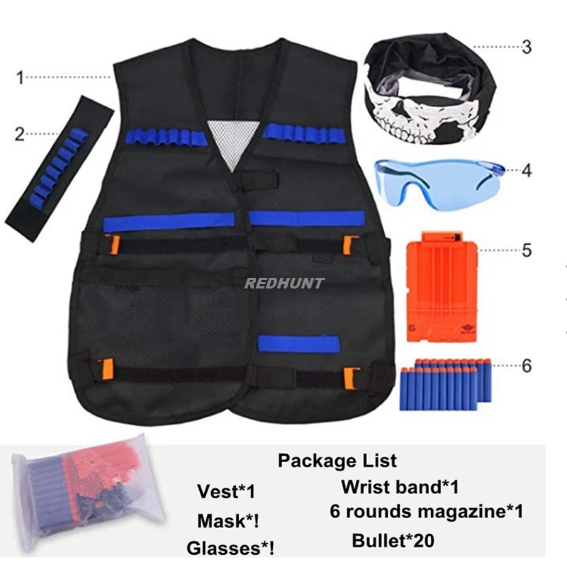 Chaleco táctico de caza para Paintball CS, Kit de chaleco táctico de élite para niños - imagen 2