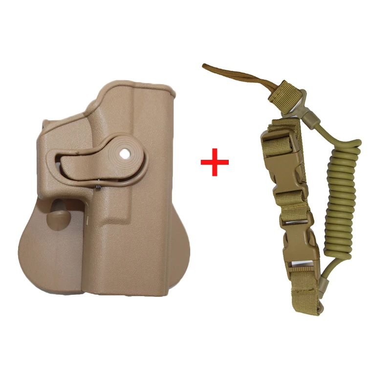 Airsoft-funda para cinturón de pistola táctica Glock 17 19 22 23 32, funda para pistola de caza de combate con doble cargador, bolsas de paleta - imagen 5
