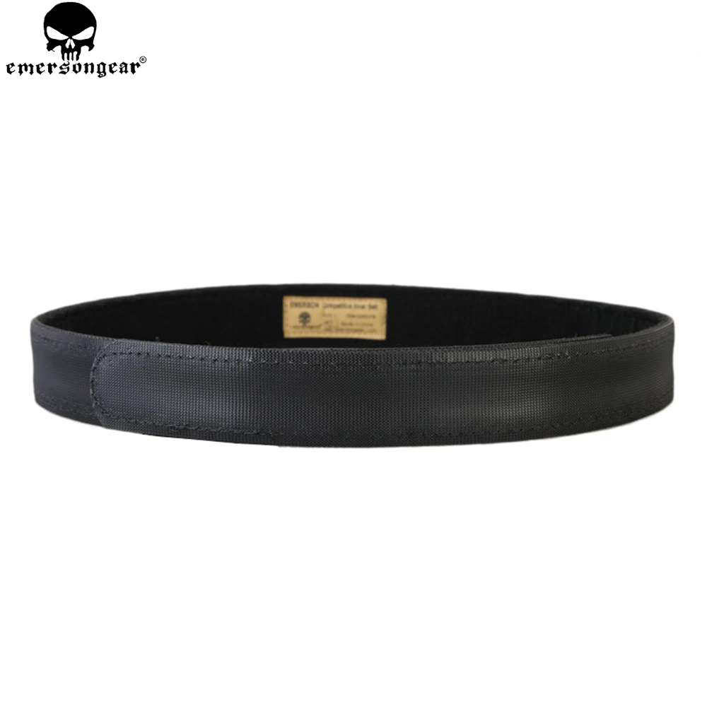 Emersongear-cinturones interiores tácticos competitivos para caza, Airsoft, deporte al aire libre, gancho y bucle ajustables, correa de cintura de combate BK EM9237