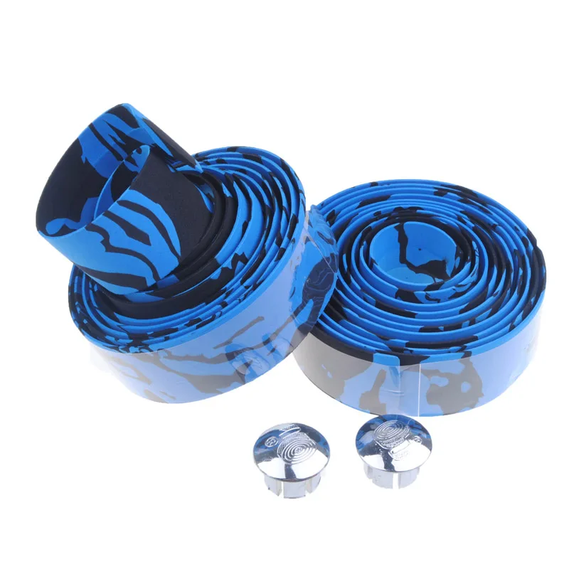 Cinta de corcho para manillar de bicicleta de carretera, cinta envolvente con tapones para barra, novedad - imagen 3