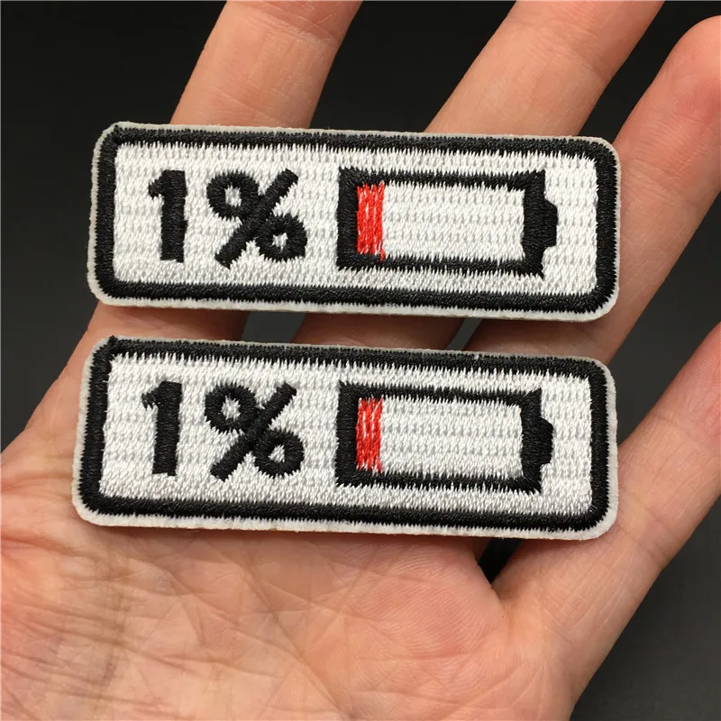 Parches bordados DIY para ropa, insignias de hierro, rayas para ropa, pegatinas, apliques de costura, tamaño de batería de 6,0x2,0 cm, 1 unidad - imagen 5