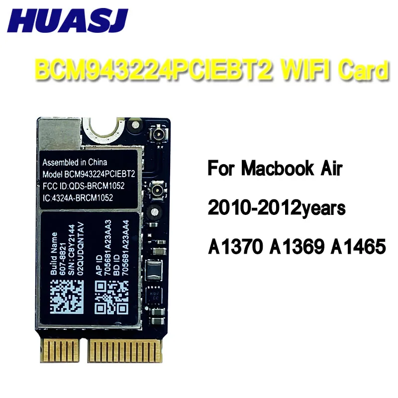 BCM 943224 PCIEBT2 300Mbps 2,4 y 5G WiFi bluetooth 4,0 Mini tarjeta de red PCIe para Mac OS Macbook Air A1370 A1369 A1465 A1466