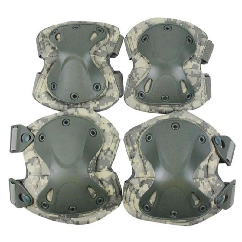Paintball táctico Airsoft caza protección juego de guerra Protector de rodilla y codos rodilleras y coderas conjunto - imagen 4