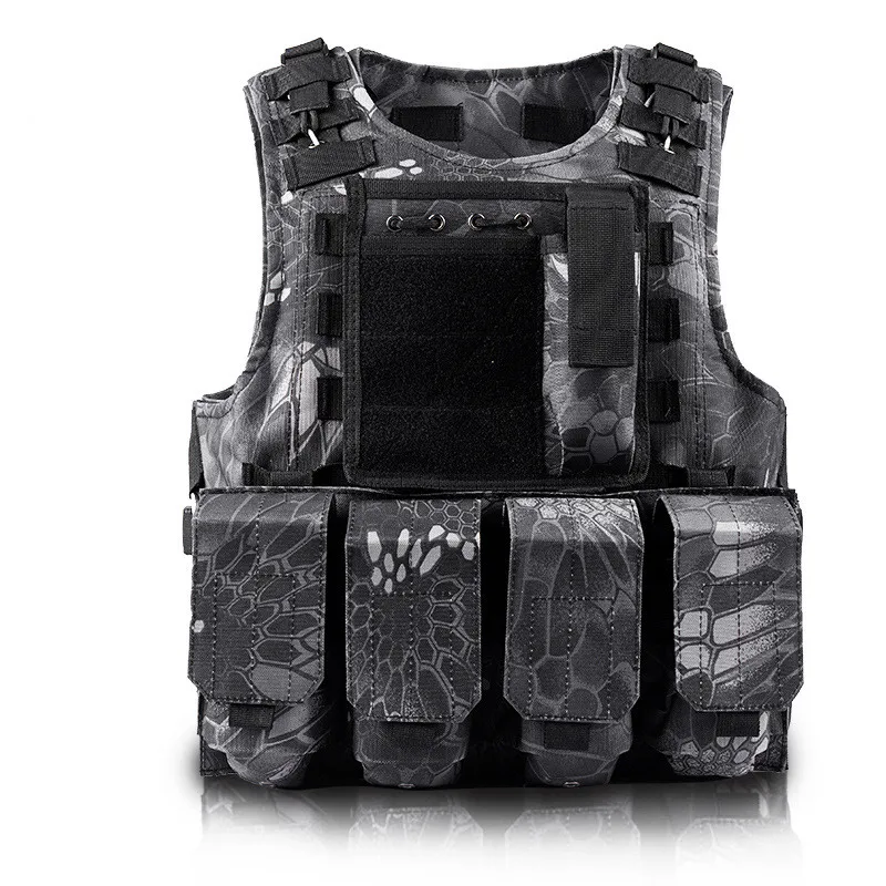 Chaleco táctico de entrenamiento militar para hombre, Camuflaje, caza al aire libre, Camping, armadura Airsoft, equipo de defensa, bolsa Molle - imagen 2