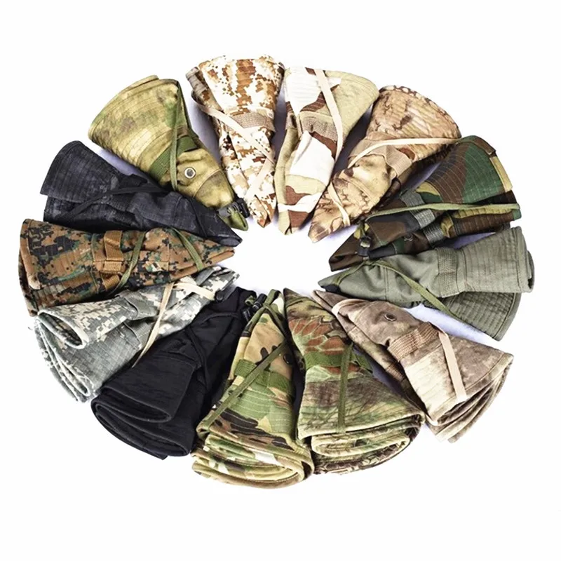 Sombrero Boonie para hombre, gorra táctica de camuflaje militar, sombreros de cubo, deportes del ejército, caza, senderismo al aire libre, pesca, gorra protectora solar - imagen 5